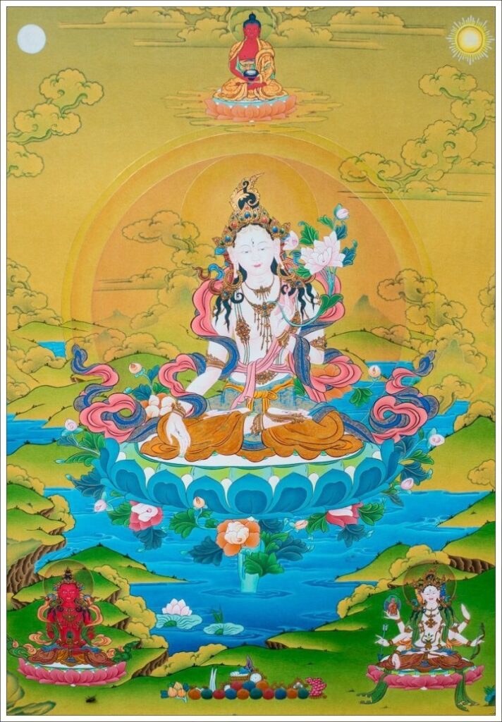 Tara trắng, bạch độ mẫu Tara, bạch độ Phật Mẫu tara, Độ Mẫu, Tara, Thần chú, om tare tuttare ture soha