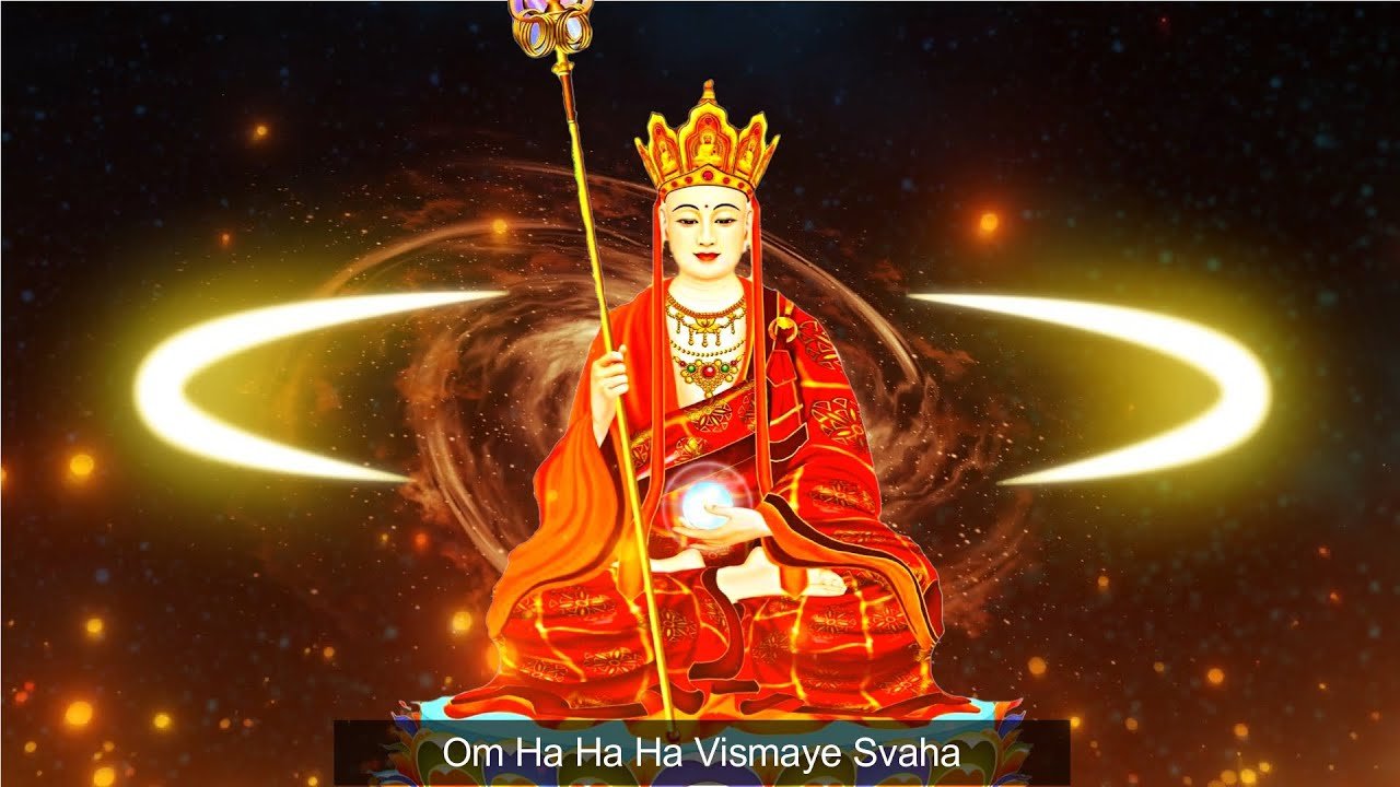 [1/2 Hour]🔥Ksitigarbha Bodhisattva Heart Mantra: Om Ha Ha Ha Vismaye Soha | 地藏王菩薩心咒🔥