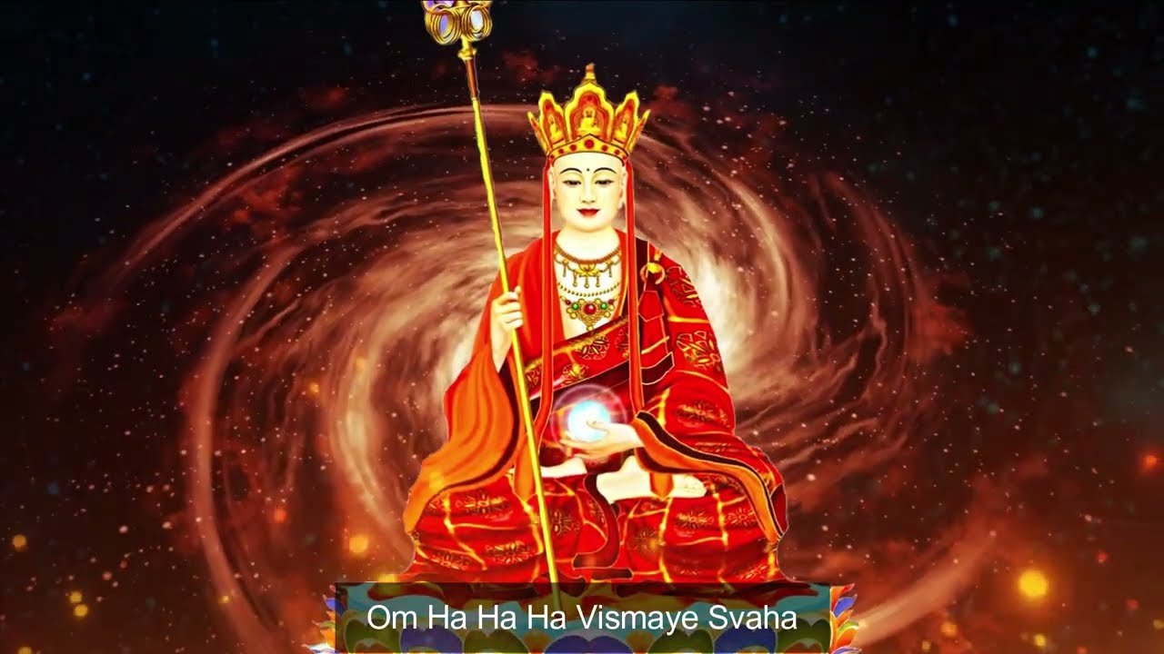 [1/2 Hour]🌀 Ksitigarbha Earth Store Bodhisattva Heart Mantra: Om Ha Ha Ha Vismaye Svaha 🌀